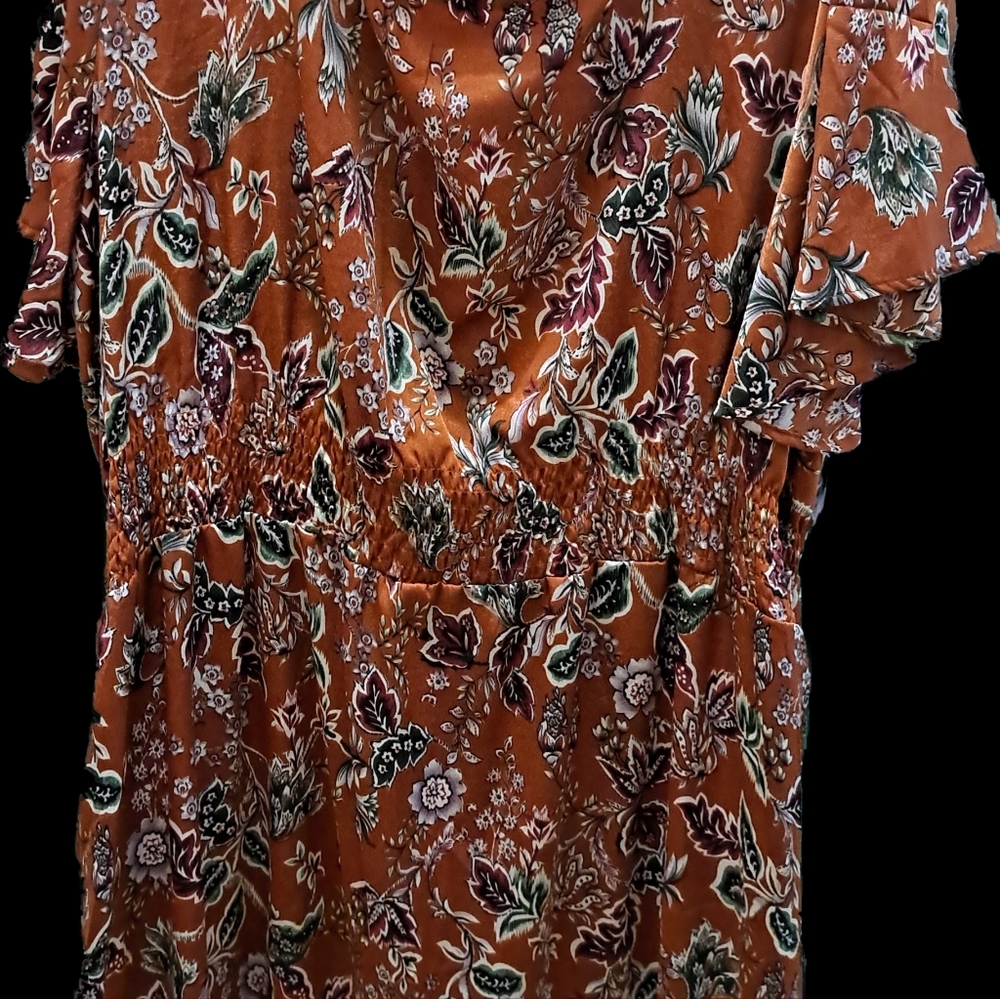 Short sleeve long fall dress